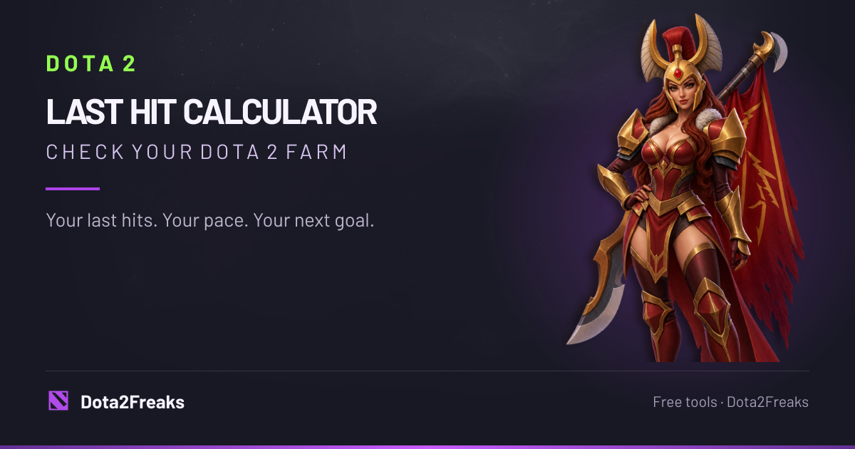 Dota 2 Last Hit Calculator with Legion Commander